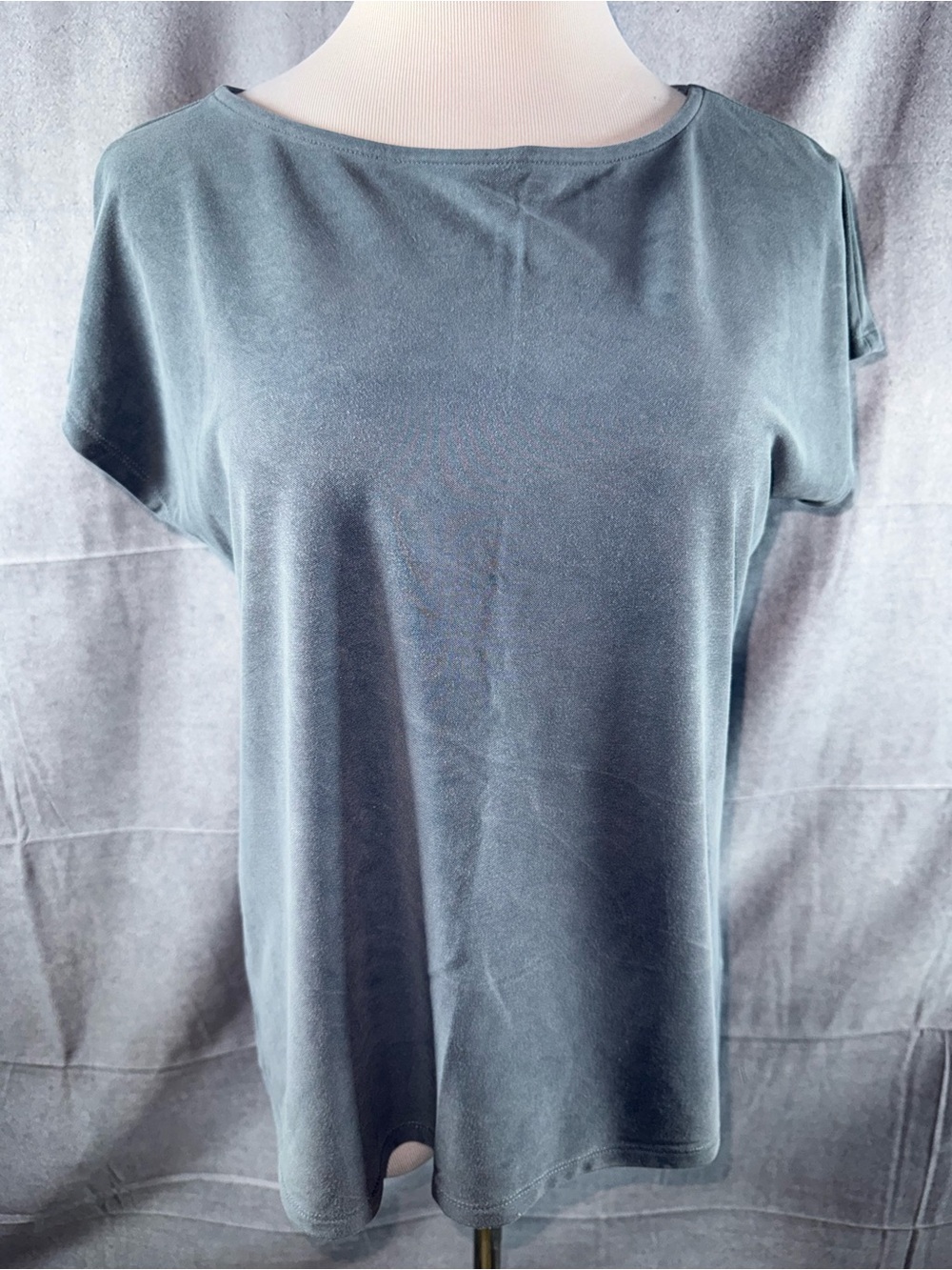 2879-Nordstrom Women's Slate-Blue Short Sleeve Tee